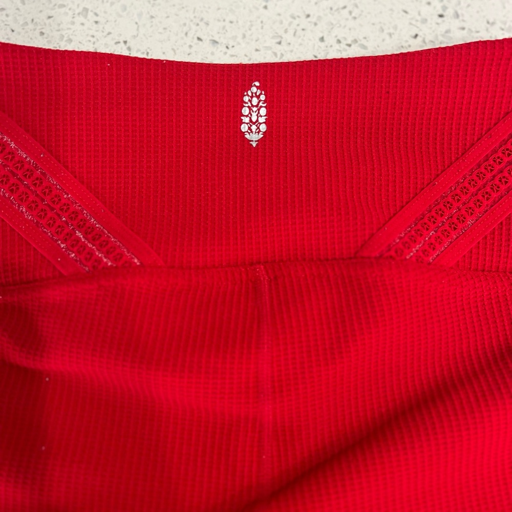 Free People Movement Leggings Vibrant Candy Red Womens Leggings Size XS EUC - Picture 2 of 13